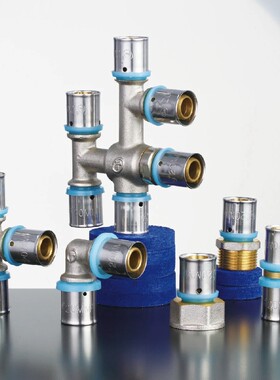 黄铜卡压接头pe管铝塑管地暖管直接等径过桥连接变径PE管配件弯头