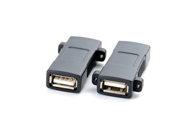 USB 母对母延长线USB2.0A母对A母口USB2.0双母头转接头带耳朵