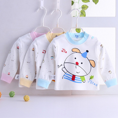 儿童纯棉睡衣家居服秋衣上衣