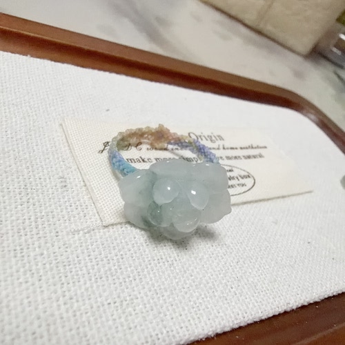 手工编织翡翠荷花和和美美新中式戒指