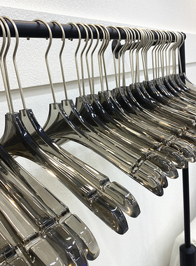 logo定制服装店专用亚克力透明烟灰色衣架衣挂撑子儿童男女装店裤