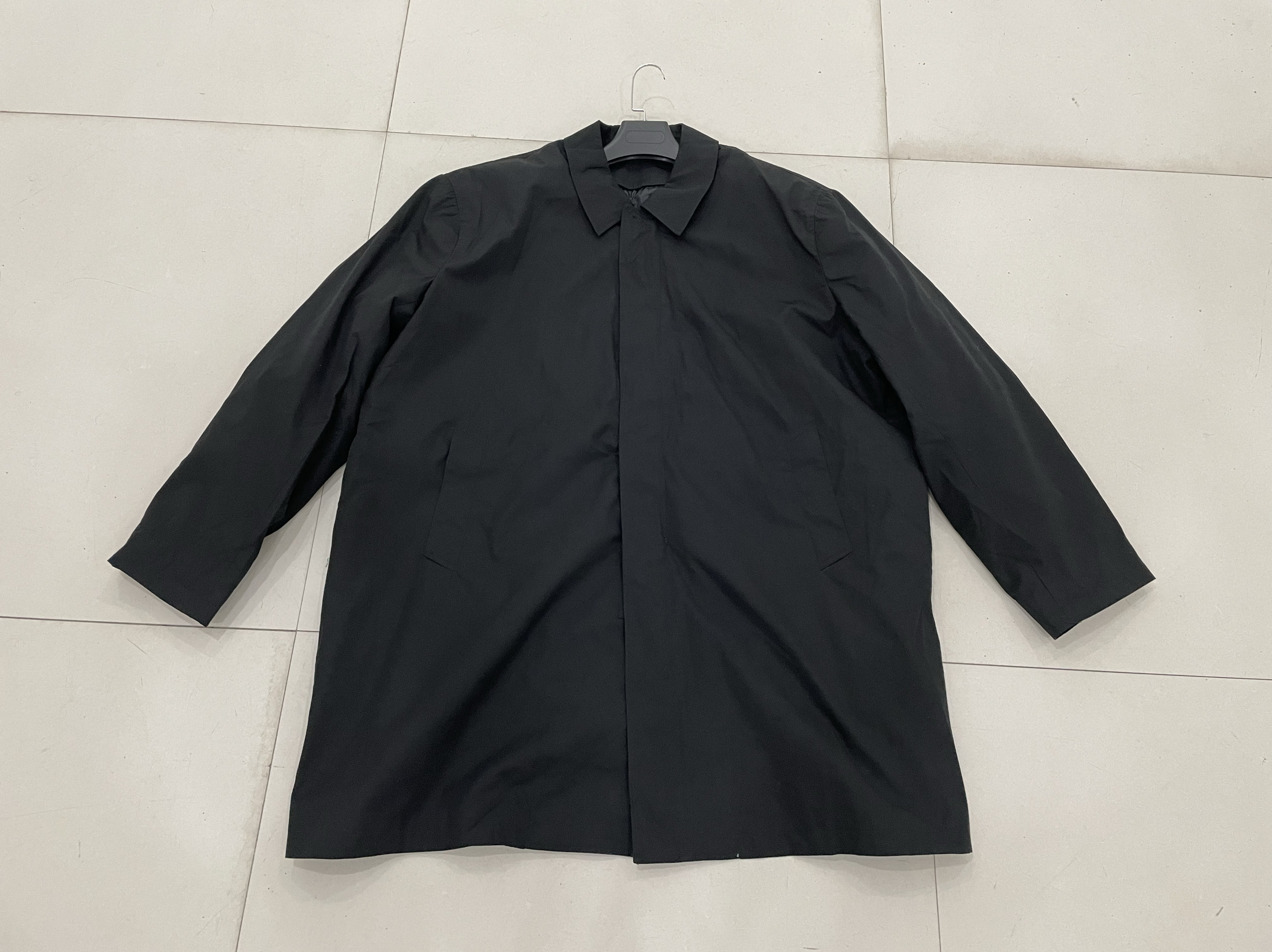 外单大码两穿风衣棉服外套宽松休闲时尚气质纯色通勤文艺复古上衣