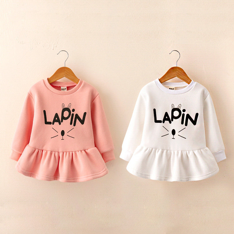 女童冬装卫衣新款可爱女宝宝中长款上衣儿童抓绒卫衣裙衫冬款童装|msdalam kategori Kanak-kanak/Bayi/Keluarga dipasang, sweater/Fleece - dari Buy2taobao.com untuk memberikan perkhidmatan ejen Taobao profesional membeli