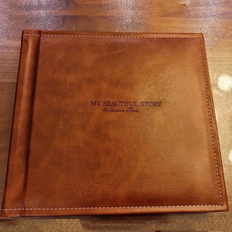 高端皮质怀旧复古风格婚纱照结婚旅拍娘家册影集宝宝儿童影楼洗照