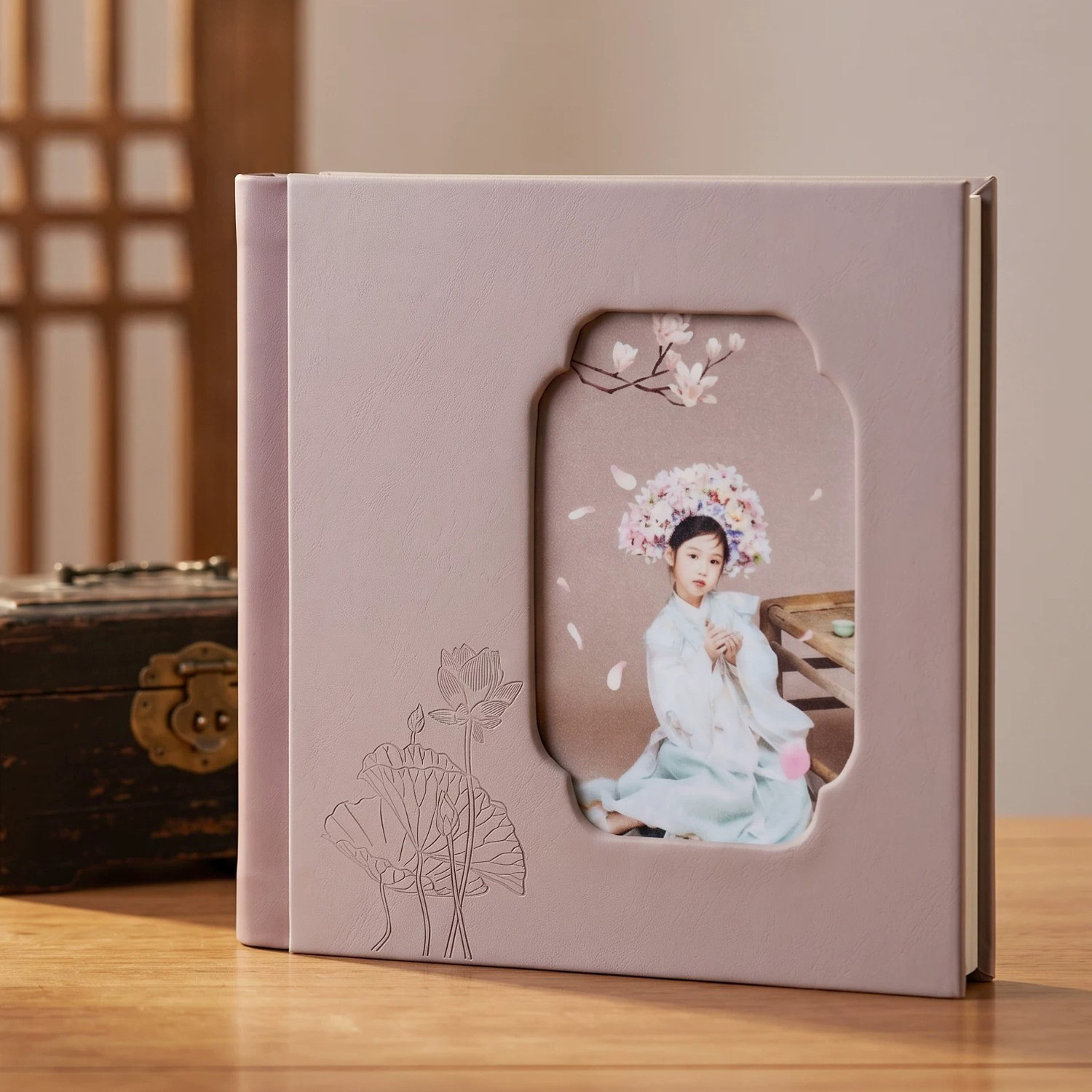 高端簪花旅拍儿童相册定制影楼集制作画册纪念古风宝宝情侣写真
