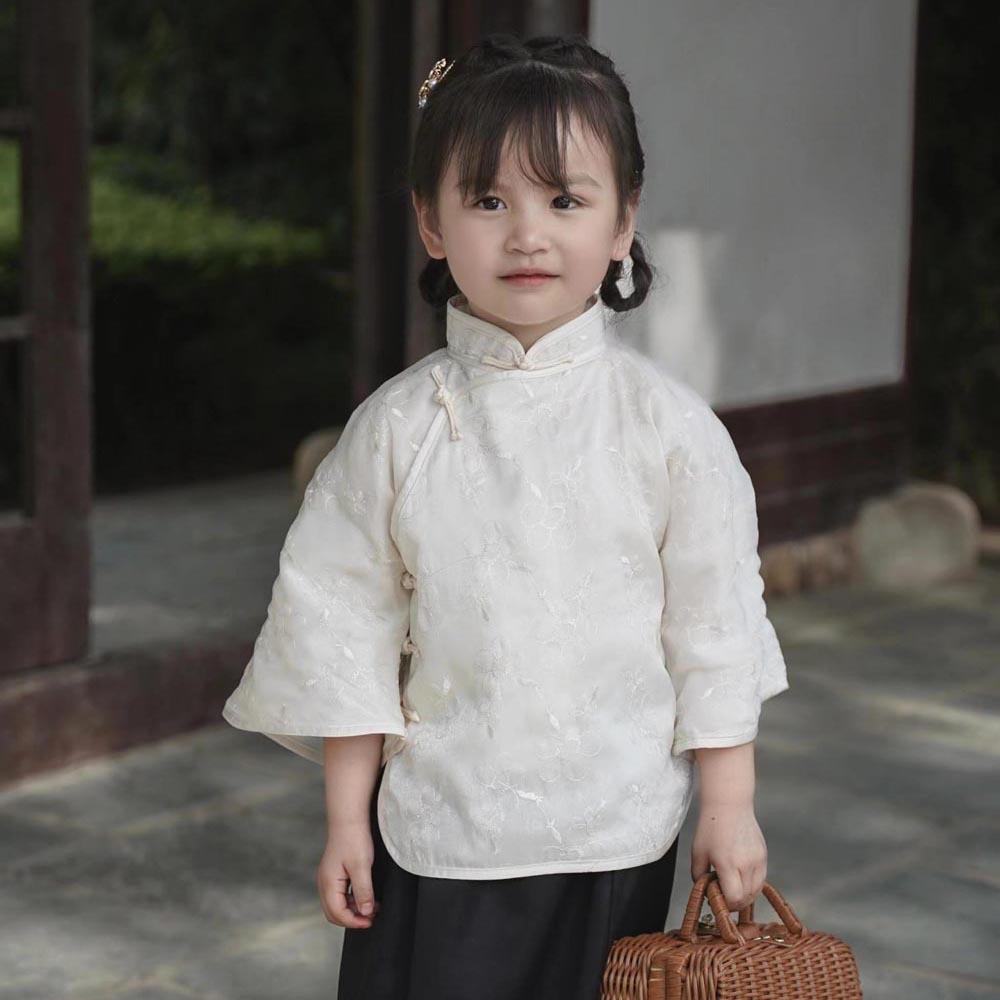 2024春季新款女童新中式上衣