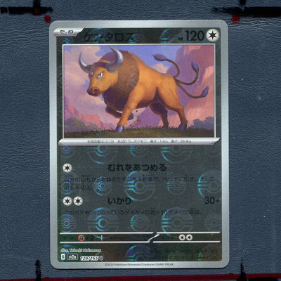 宝可梦PTCG正版卡牌 朱紫151 肯泰罗 SV2A-128 球 闪 日版