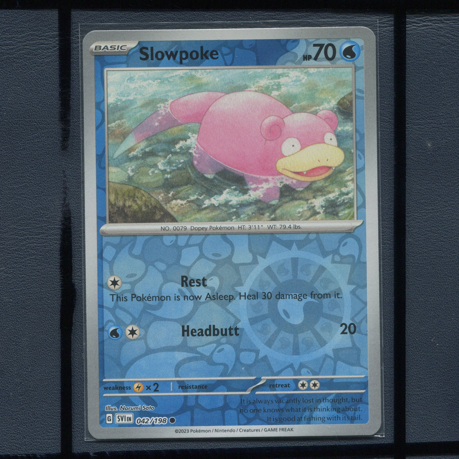 宝可梦美版英文版国际版 朱紫 呆呆兽 SVI-042 反闪