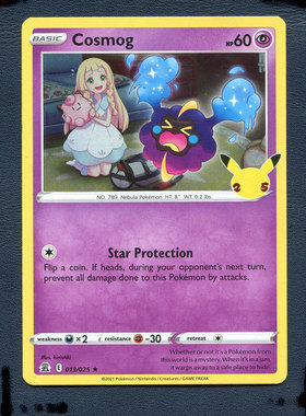 宝可梦PTCG 英文版国际版正版卡牌 庆典 科斯莫古 CEL-013 美版