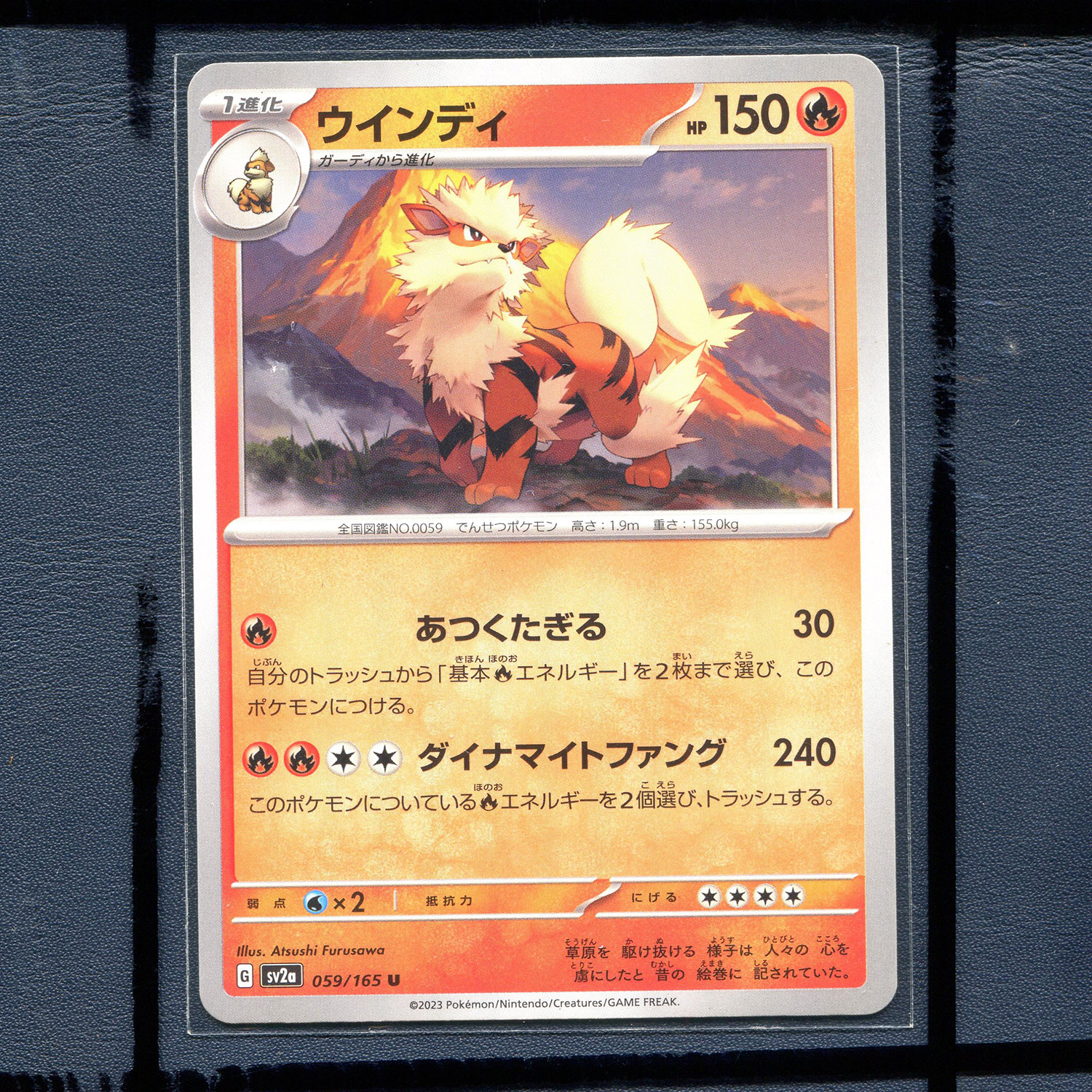 宝可梦PTCG 集换式正版卡牌朱紫151 风速狗 SV2A-059 日版