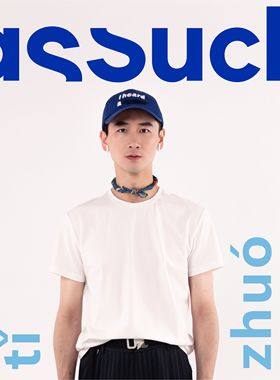 ASSUCH经典复古圆领短袖夏季基础休闲T恤修身纯棉男款女款凉感小