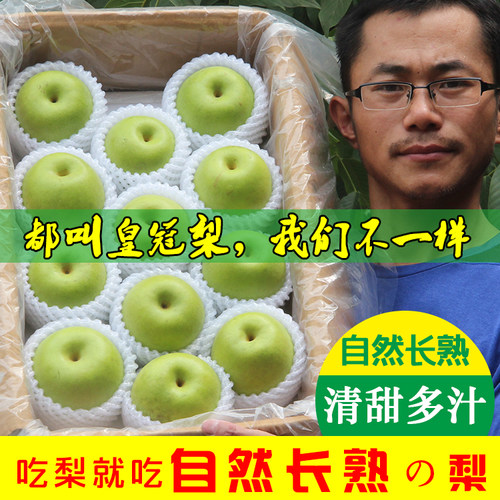 农家自然成熟的皇冠梨