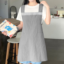 围裙厨房家用2025新款纯棉定制印字上班专用女工作服夏季薄款短款
