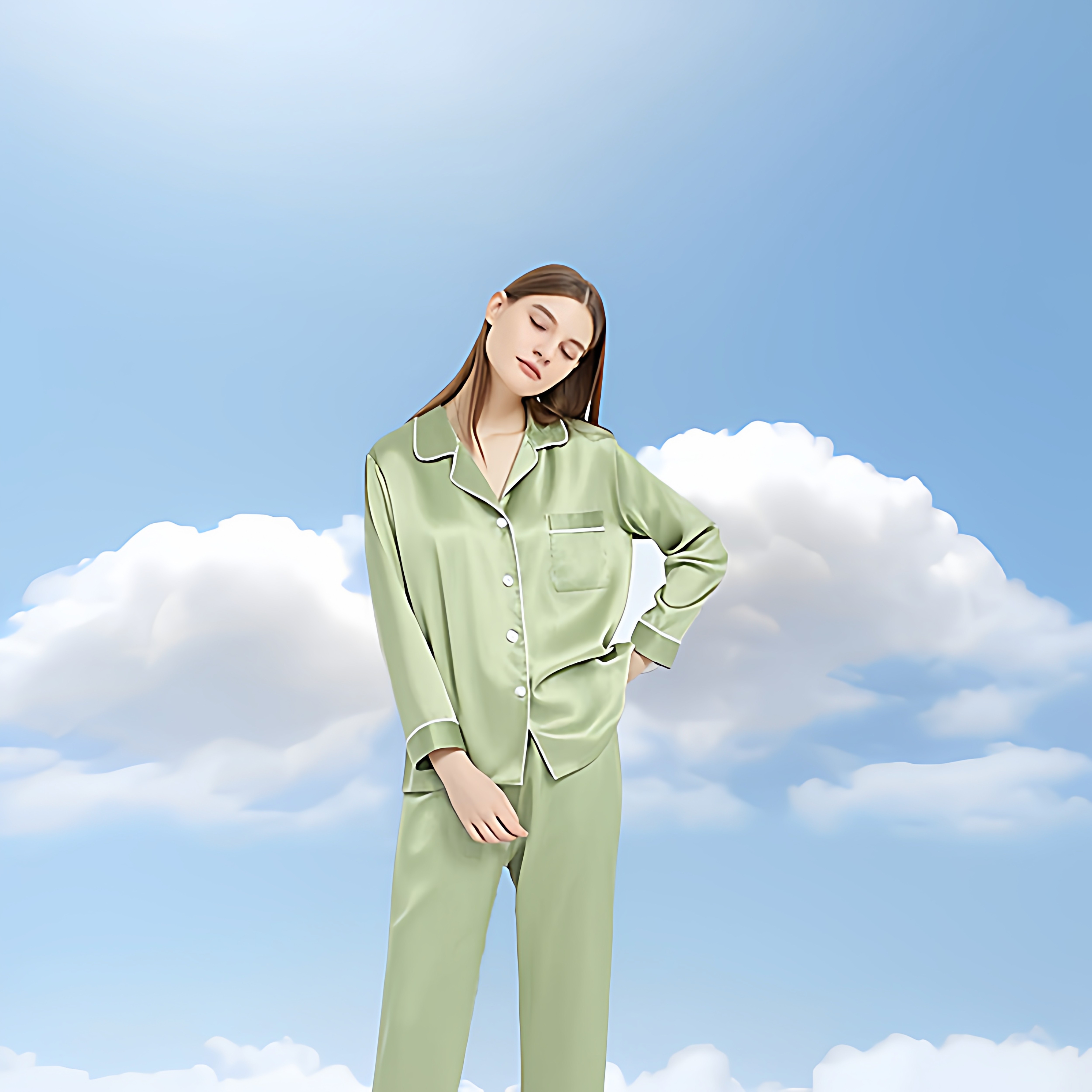真丝睡袍女100%桑蚕丝春夏秋