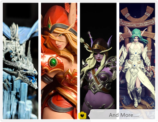 魔兽冰龙女王泰兰德吉安娜骑士萨尔大王沃金瓦莉拉牛头手办礼物