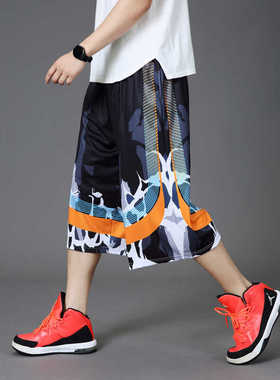 100-380斤胖子短裤速干篮球裤加肥加大运动中裤男式六七分大裤衩