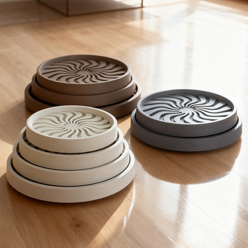 花盆托盘带轮高透气可移动盆栽