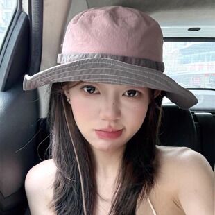 甜酷辣妹西部牛仔户外速干渔夫帽女夏登山防晒大帽檐遮阳帽子潮