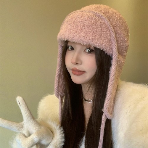 秋冬季日常韩版女毛绒巴拉克拉帽