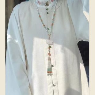 莲花璎珞祥云压襟项链马面裙长流苏古风明制民族风复古汉服配饰