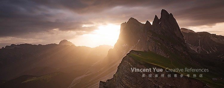 光影变幻山脉巍峨雾气流动时间流逝壮丽风景1080p超宽屏视频素材