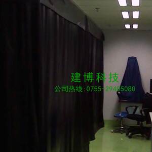 黑色PVC防静电窗帘暗室用黑色网格帘全黑防静电软帘PVC遮光隔离帘