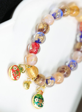 寺庙同款香灰琉璃吞金兽手链