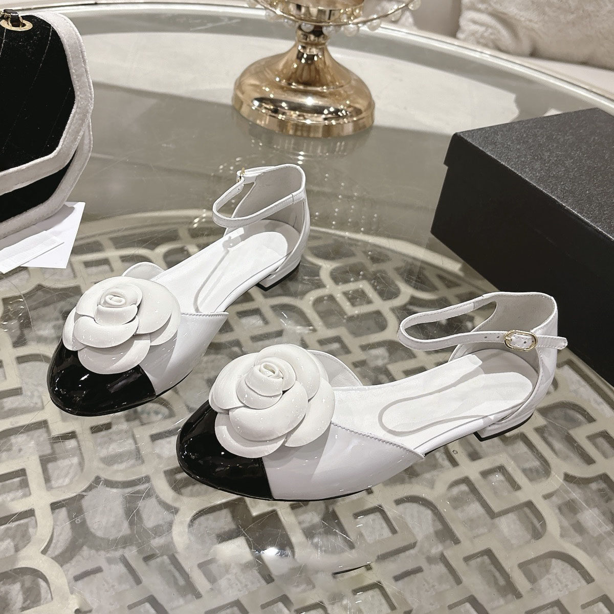 法式小香风山茶花包头中空平底凉鞋一字玛丽珍鞋复古拼色百搭女鞋,女鞋,时装凉鞋,淘宝优惠券,粉丝福利购,淘宝优惠卷