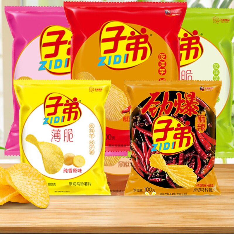 云南子弟原切土豆片麻辣薯片30克图片