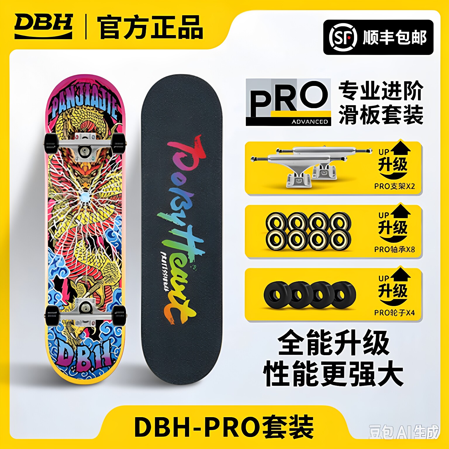 DBHPRO滑板套装专业进阶酷感