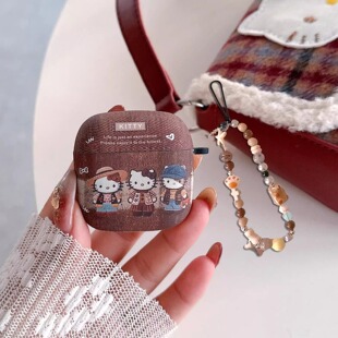 牛仔毛衣KT猫适用华为Freebudspro5代Clip2代夹耳freebuds6保护套pro4/3蓝牙7i/6i/5i耳机壳4e硅胶pro2卡通女