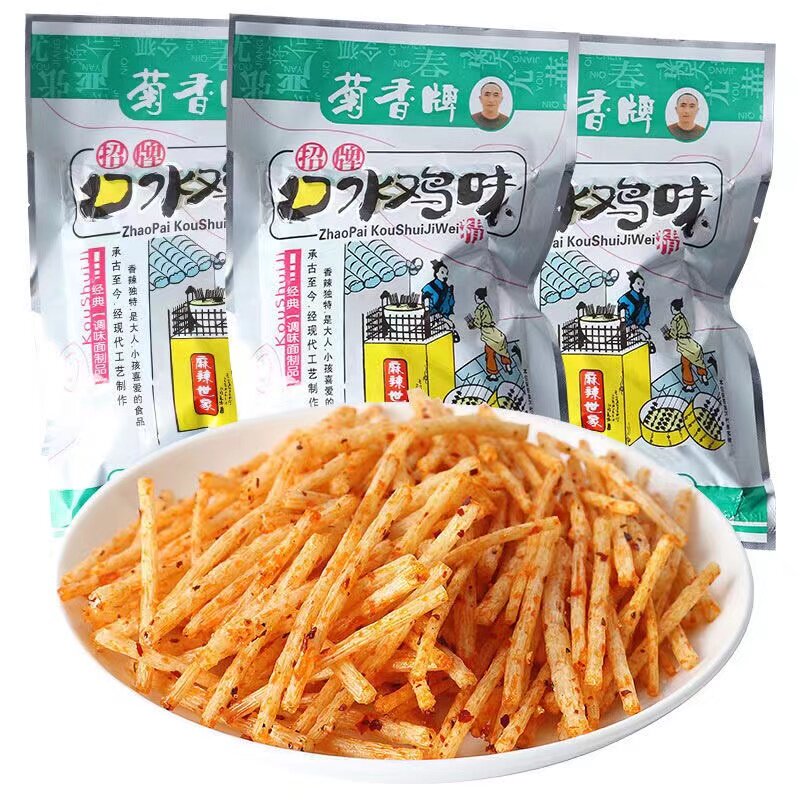 新日期成都新东光干烧牛筋第二代经典麻辣儿时零食8090口水鸡辣条