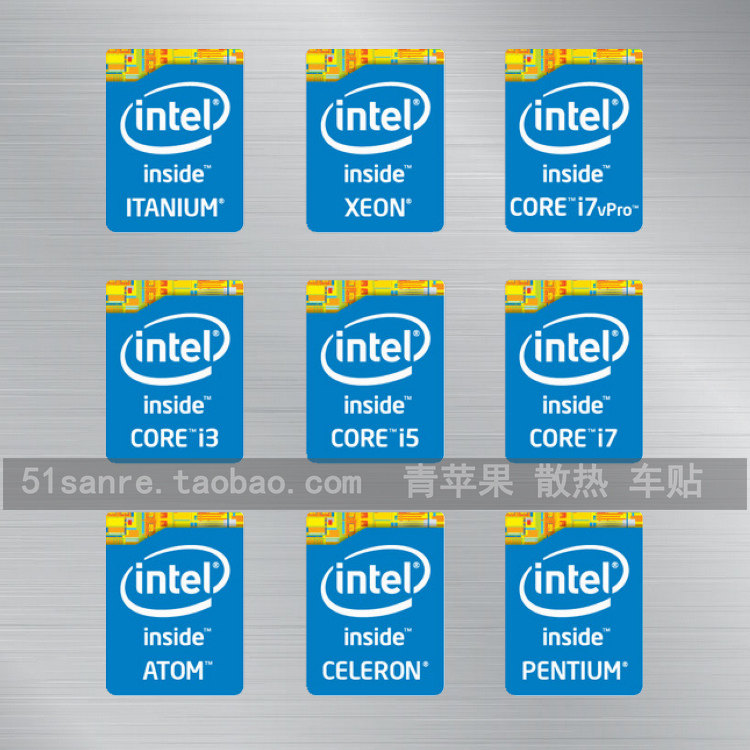 Autocollant pour téléphone mobile INTEL - Ref 1361583 Image 1