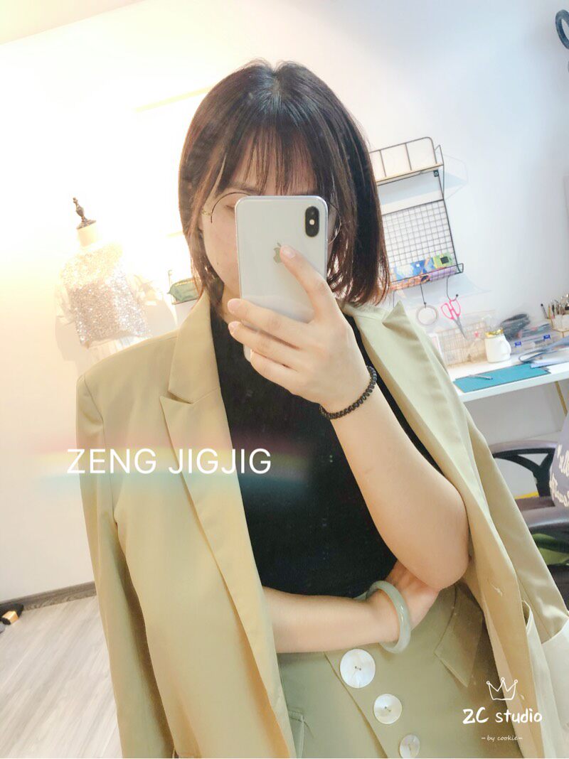 特价ZCCOOKIE新款春款大地色宽松时尚质感小西服领通勤女外套西装
