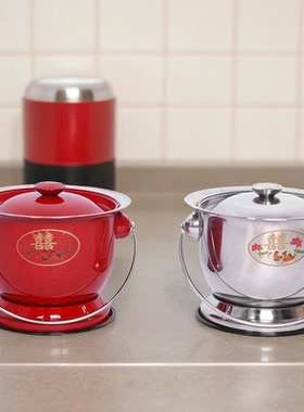 痰盂罐不锈钢尿罐子家用起夜桶痰盂儿童成人卧室高脚加厚小孩室