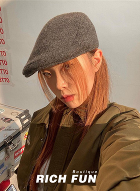 Kangol经典Tropic 507分割立体设计薄款针织帽复古老钱鸭舌帽男女