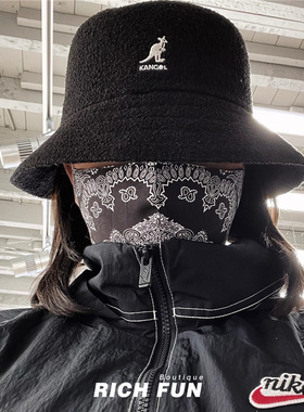 Kangol Bermuda Bucket Hat 袋鼠平顶条纹休闲显脸小渔夫帽子男女