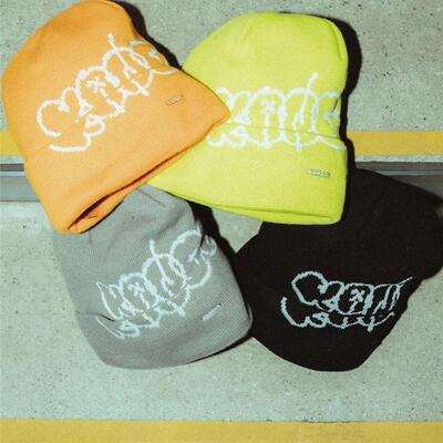 Kangol Y2K Beanie袋鼠冬新款字母提花长短两戴冷帽针织帽子男女