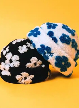 Kangol Floral Fleece Beanie秋冬毛绒瓜皮帽保暖包头护耳地主帽