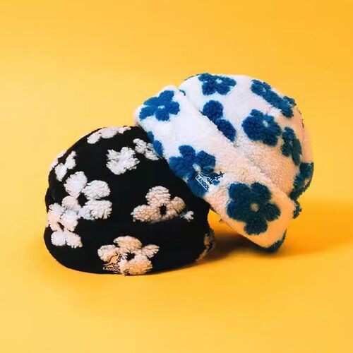 Kangol Floral Fleece Beanie秋冬毛绒瓜皮帽保暖包头护耳地主帽