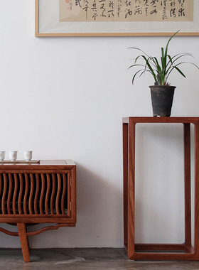 璞素雅直香几新中式原创设计文人家具实木边几花几茶室客厅玄关