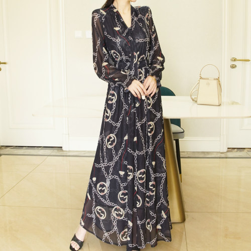 优雅浪漫风网纱大摆高个超长裙女