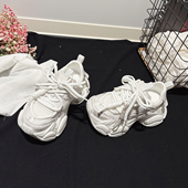 巨轻厚底水钻真皮老爹鞋 女春款 休闲鞋 6CM增高 配堆堆袜甜酷运动鞋