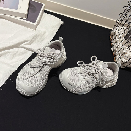 4CM增高~厚底真皮八爪鱼老爹鞋女