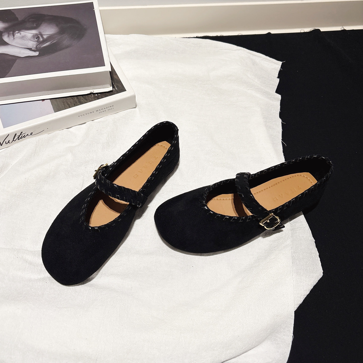 小香风~绒面平底超软玛丽珍鞋女配袜子芭蕾舞鞋时尚浅口圆头单鞋,女鞋,时尚芭蕾鞋,淘宝优惠券,粉丝福利购,淘宝优惠卷