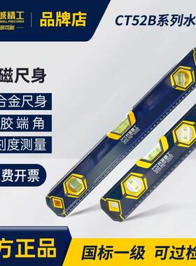 长城精工带强磁平水尺CT52B高精度工业级带磁水平尺300/600mm1米5