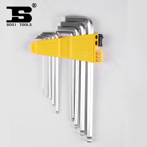 波斯内六角扳手套装英制内六方特长加长平头球头内六角波斯工具