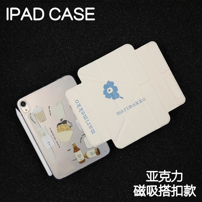 小蓝瓶磁吸搭扣Y型亚克力ipad7/8/9保护套2024硬壳Air6/5/4无笔槽22pro11/10.9平板壳iPad10.2寸防弯mini6/7