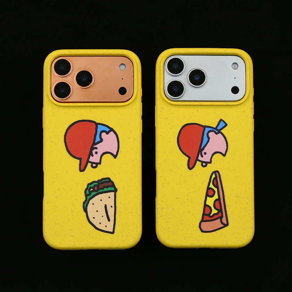 情侣披萨苹果iPhone17promax手机壳iPhone16promax/15pro降解磁吸iphone14/13pro防摔软壳带支架泡泡骚通用17