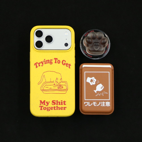 铲屎官苹果iPhone17promax手机壳iPhone16promax/15pro降解磁吸iphone14/13pro防摔软壳带支架泡泡骚通用17